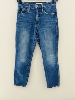 FRAME Le Pixie Sylvie Slender Straight Crop Jeans Women’s 25 Medium Wash